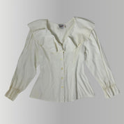 80s Frilly White Blouse (S)