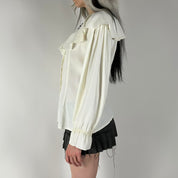 80s Frilly White Blouse (S)