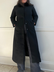 Vintage Express Fur Collar Coat (L)