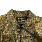 Y2K Shiny Snakeskin Jacket (M)