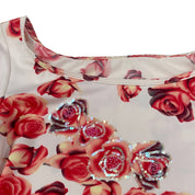 Y2K Embellished Rose Top (S)