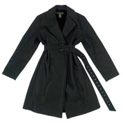 Dark Denim Belted Trench (