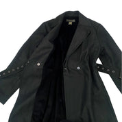 Dark Denim Belted Trench (