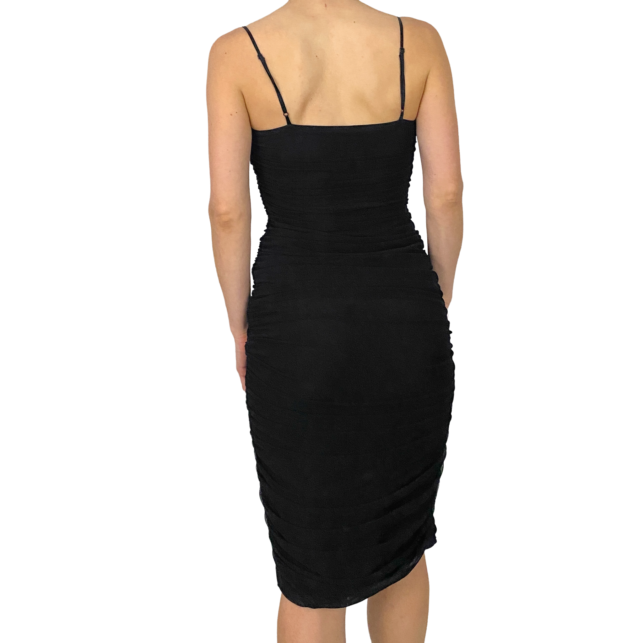 Betsey Johnson Black Label Floral Appliqu Mesh Dress (M) Holy Thrift Betsey Johnson Black Label Floral Appliqu Mesh Dress (M) Holy Thrift