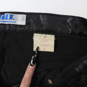 90s Black Snakeskin Flares (M)