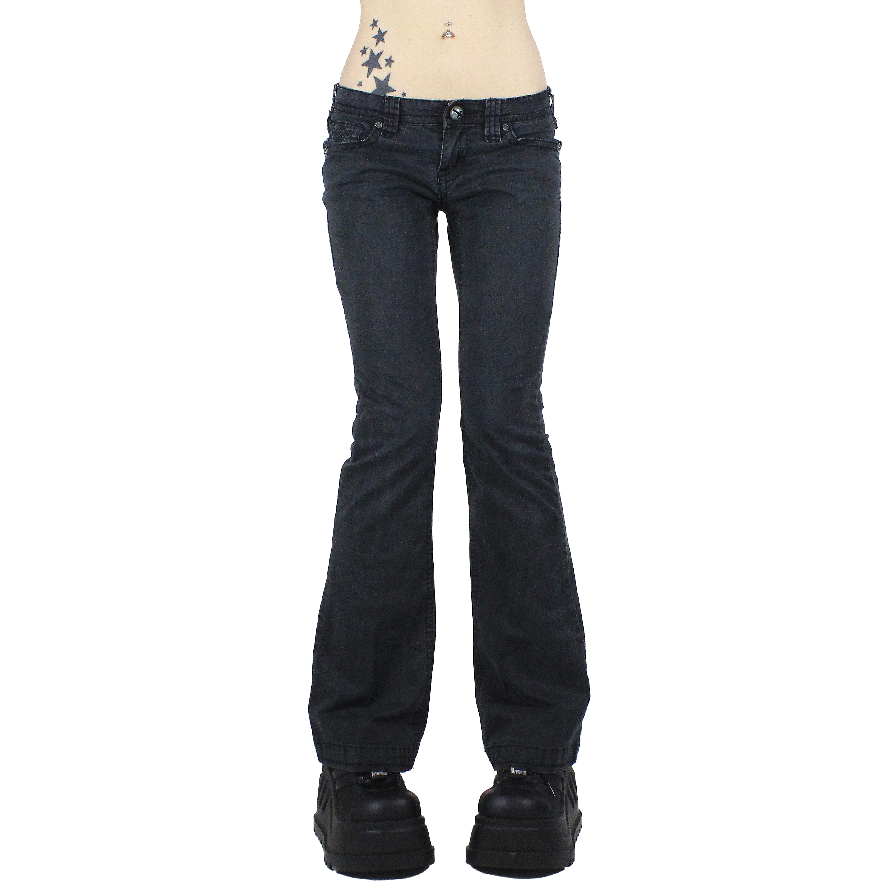 Y2K Faded Grey Flares (XS)