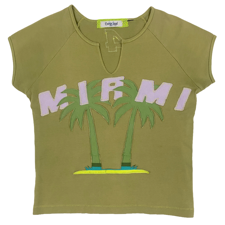 ANGEL SPORT Miami Palm Patch Tee (S/M)