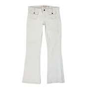 Y2K White Low Rise Flare Jeans (S)