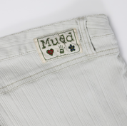 Y2K White Low Rise Flare Jeans (S)