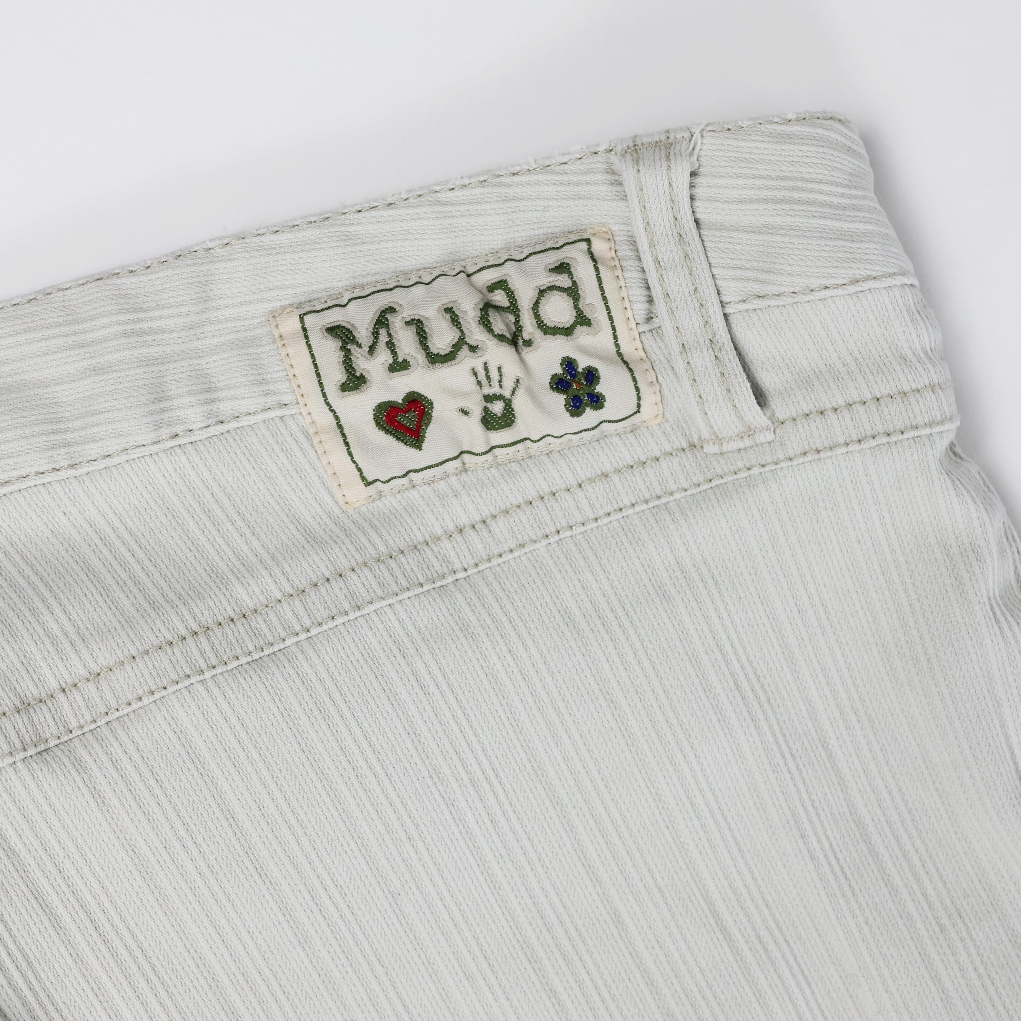 Y2K White Low Rise Flare Jeans (S)