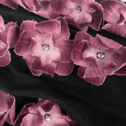 Betsey Johnson Black Label Floral Appliqué Mesh Dress (M)