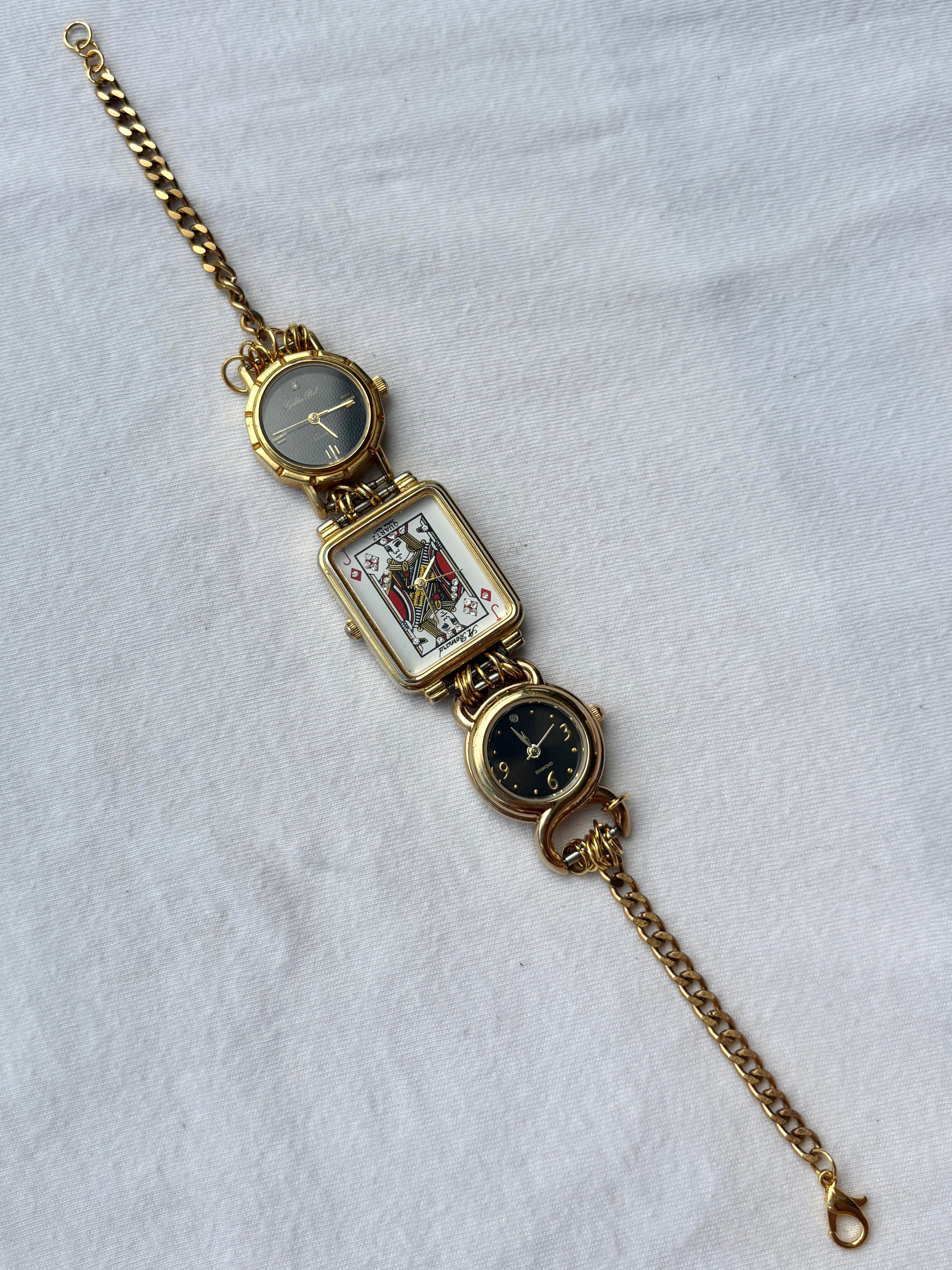 Casino Card Three Face Watch