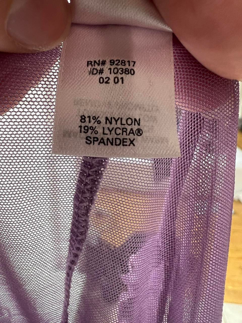 Vintage 2001 Victoria's Secret Mesh Lilac Slip (XS)