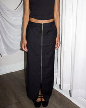 Y2K Subversive Zipper Maxi Skirt (S/M)
