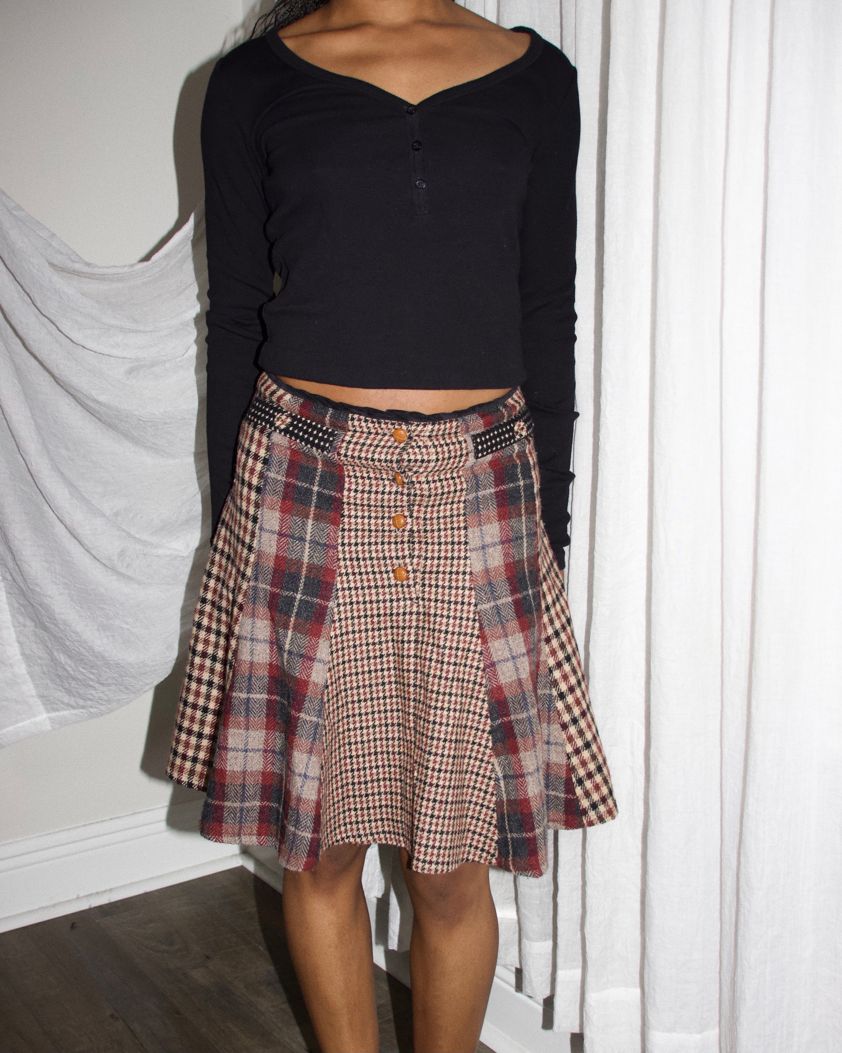 Two Sided Reversible Midi Skirt (S)