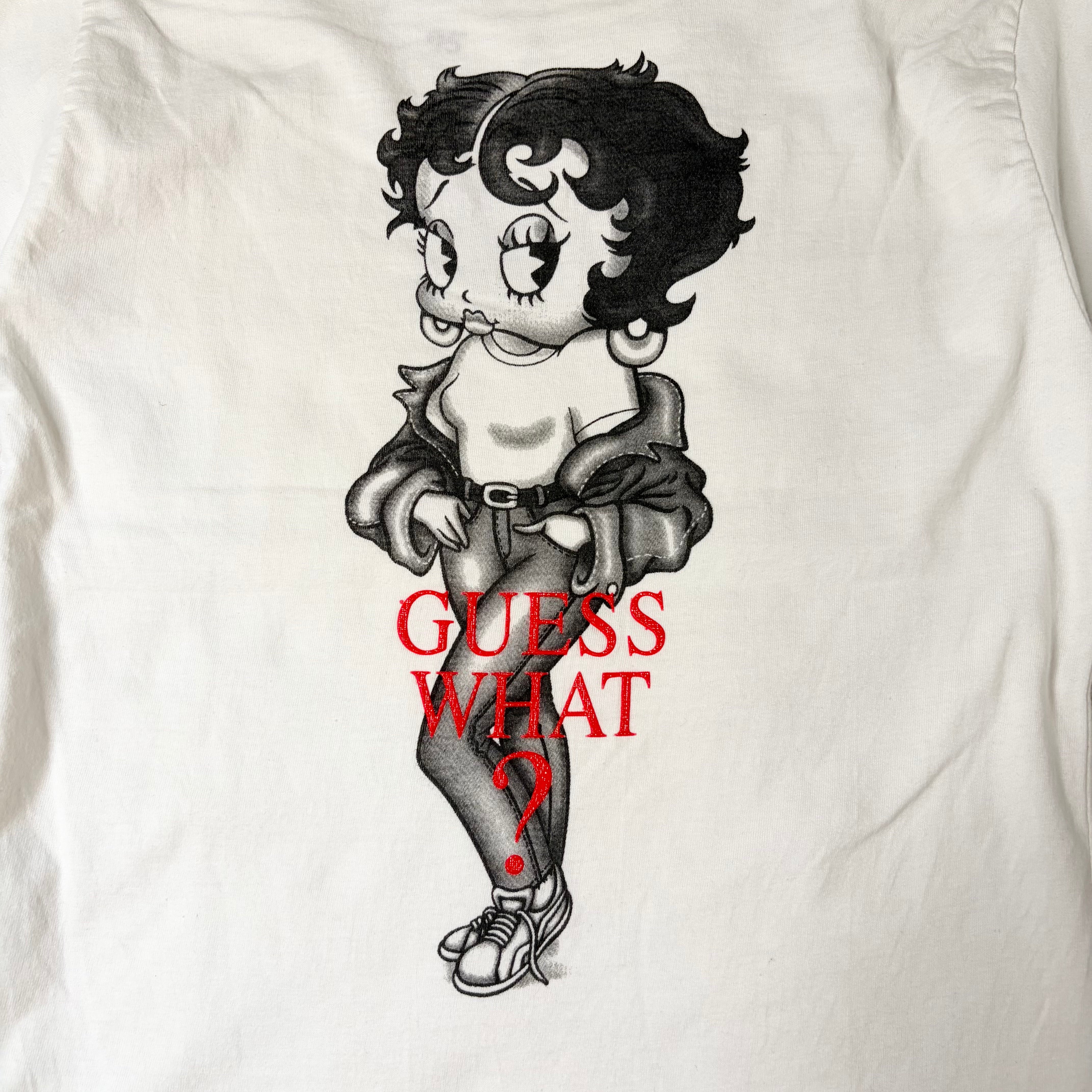 BETTY BOOP GIRL FRIEND ベティちゃん　1996 Rare 1996 Betty Boop x Guess Baby Tee (S) – Holy Thrift