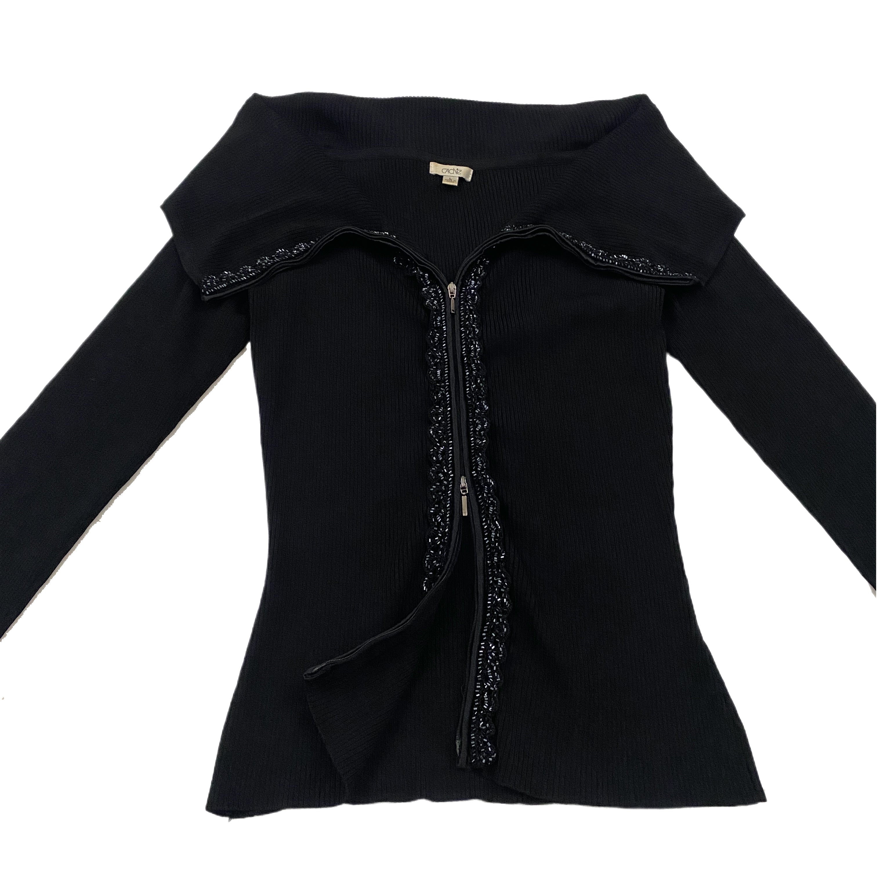 Cache Double Zip Knit Top (L) – Holy Thrift