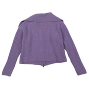 Lilac Wool Double Zip Sweater (L)