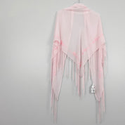 Pink Tassel Embellished Shawl