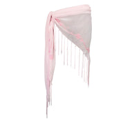 Pink Tassel Embellished Shawl