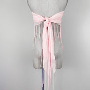 Pink Tassel Embellished Shawl
