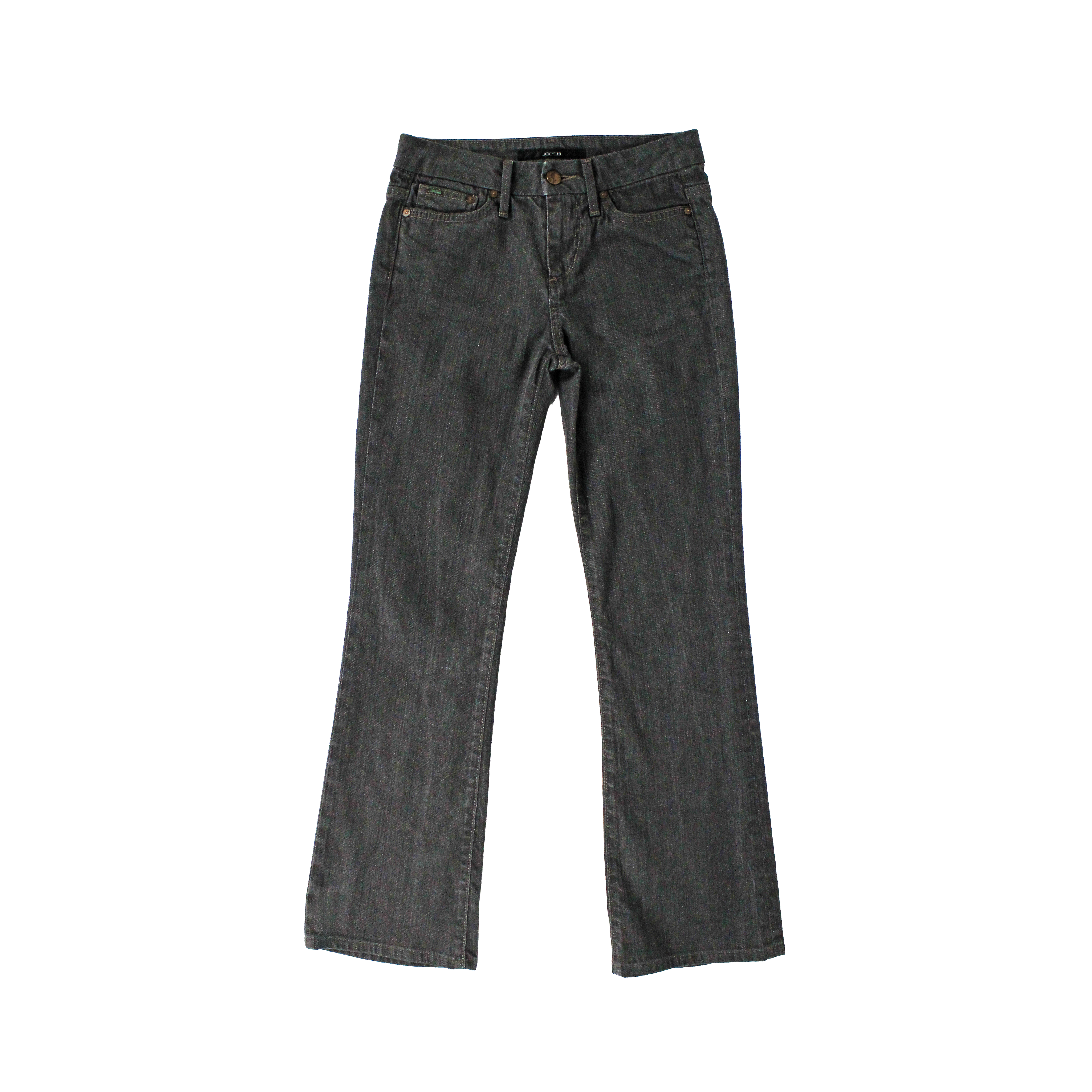 Y2K Grey Low Rise Flare Jeans (XS)