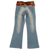 Rare Miss Sixty Embroidered Belted Low Rise Jeans (S)