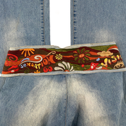 Rare Miss Sixty Embroidered Belted Low Rise Jeans (S)