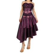 Purple Taffeta Embellished Dress (XS)