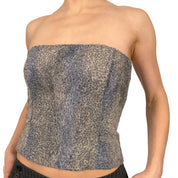 Textured Furry Corset Top (S/M)