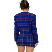 Royal Plaid Mini Suit Set (XS)