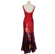 Sue Wong Silk Beaded Floral Ombre Evening Gown (S)
