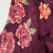 Sue Wong Silk Beaded Floral Ombre Evening Gown (S)