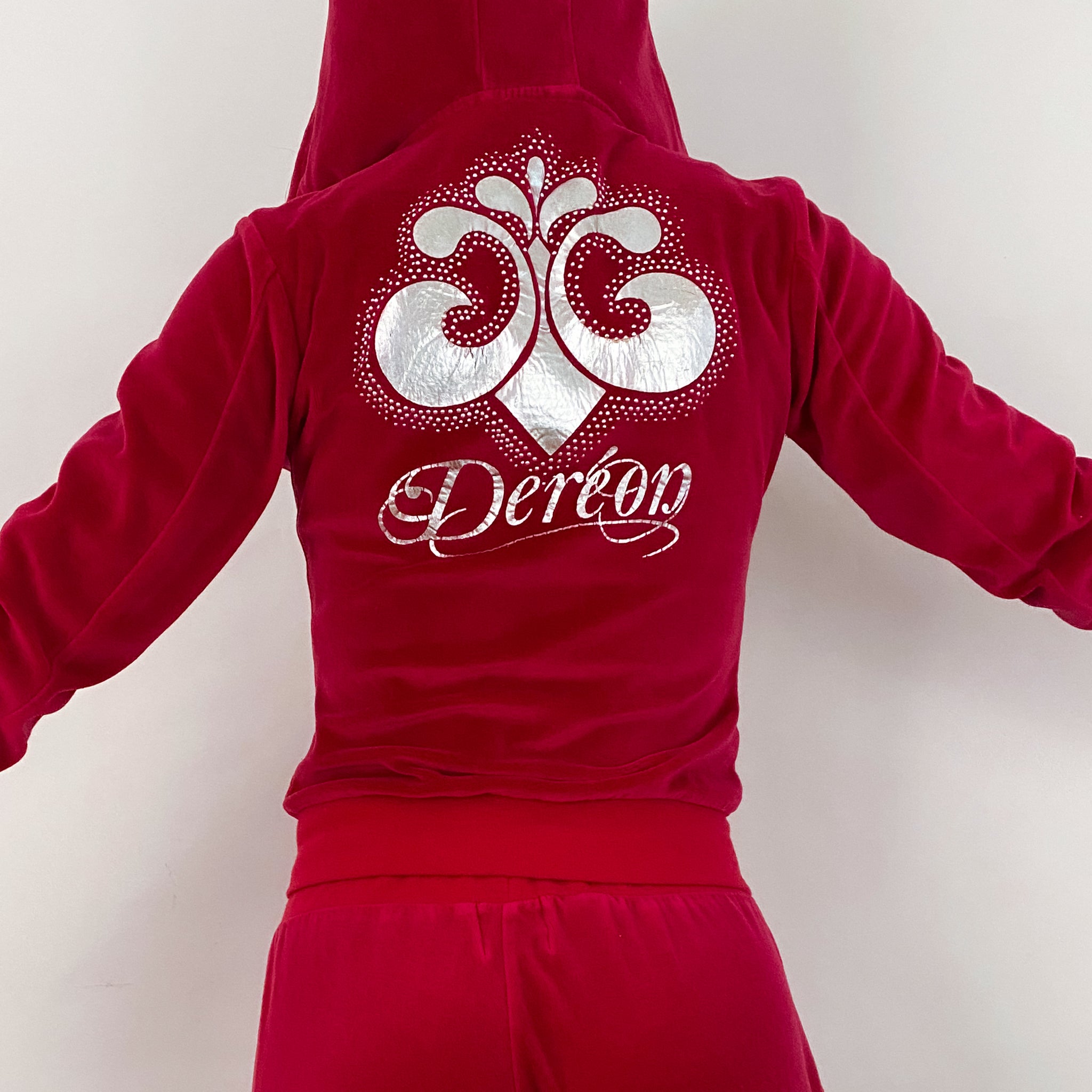 Dereon Red Velour Tracksuit - Medium