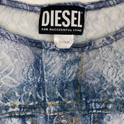 Diesel Denim Illusion T-Clauvet Lace Mesh Top (XS)