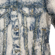 Diesel Denim Illusion T-Clauvet Lace Mesh Top (XS)