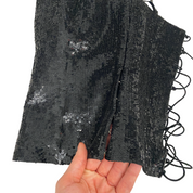 Black Sequin Luxury Corset Top (XS/S)
