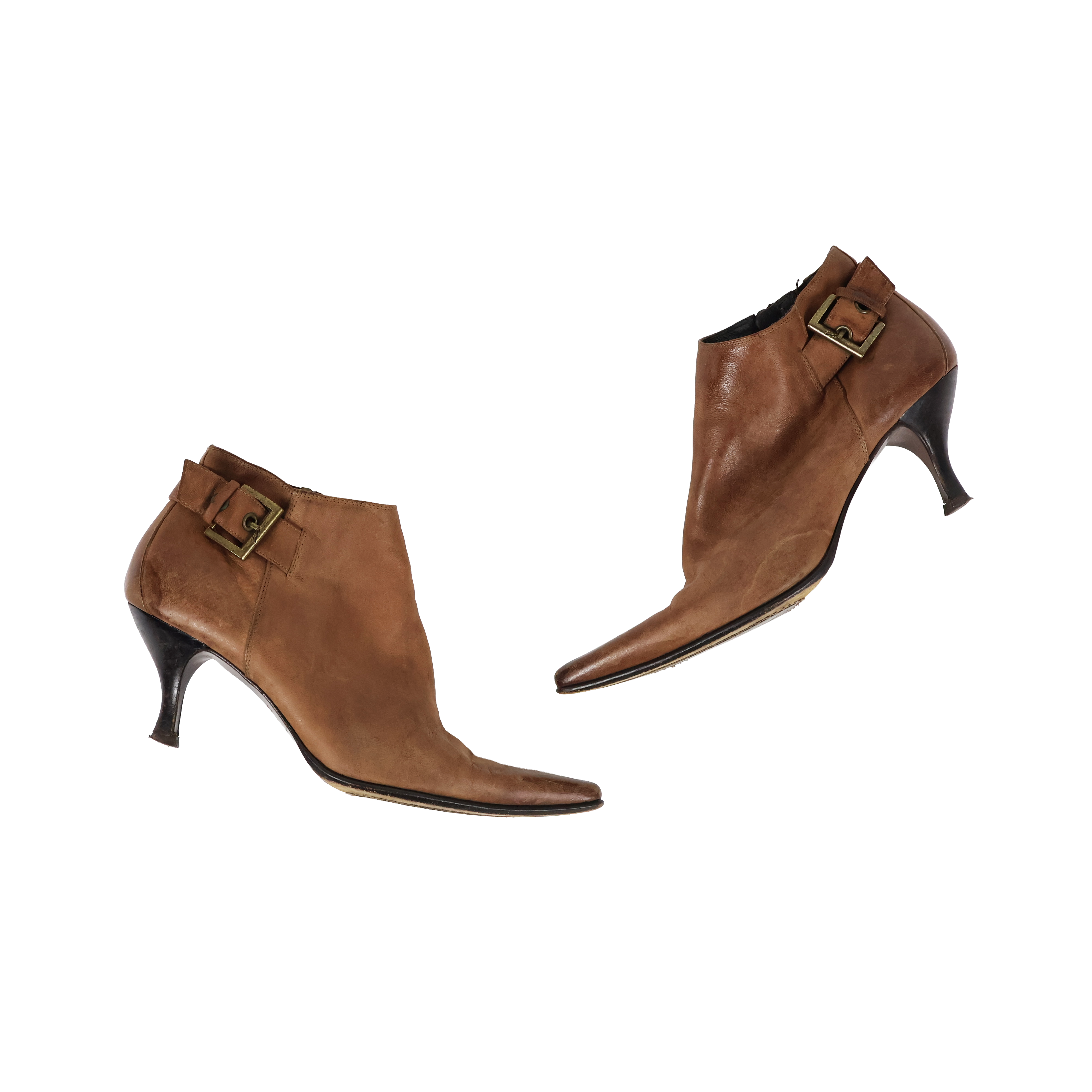 Antique Vachetta Heeled Boots (7.5)