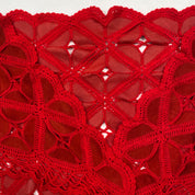 Red Leather and Crochet Shawl