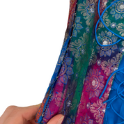 Metallic Jewel Tone Silk Luxury Corset Top (XS/S)