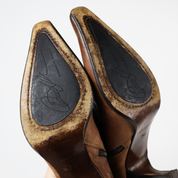Antique Vachetta Heeled Boots (7.5)