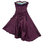 Purple Taffeta Embellished Dress (XS)