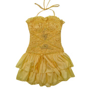 Yellow Embellished Mini Dress (XS)