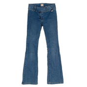 Miss Sixty 2000s Mid Rise Zip Hem Flare Jeans (XS)