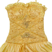 Yellow Embellished Mini Dress (XS)