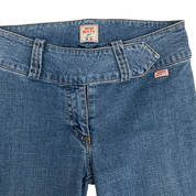 Miss Sixty 2000s Mid Rise Zip Hem Flare Jeans (XS)