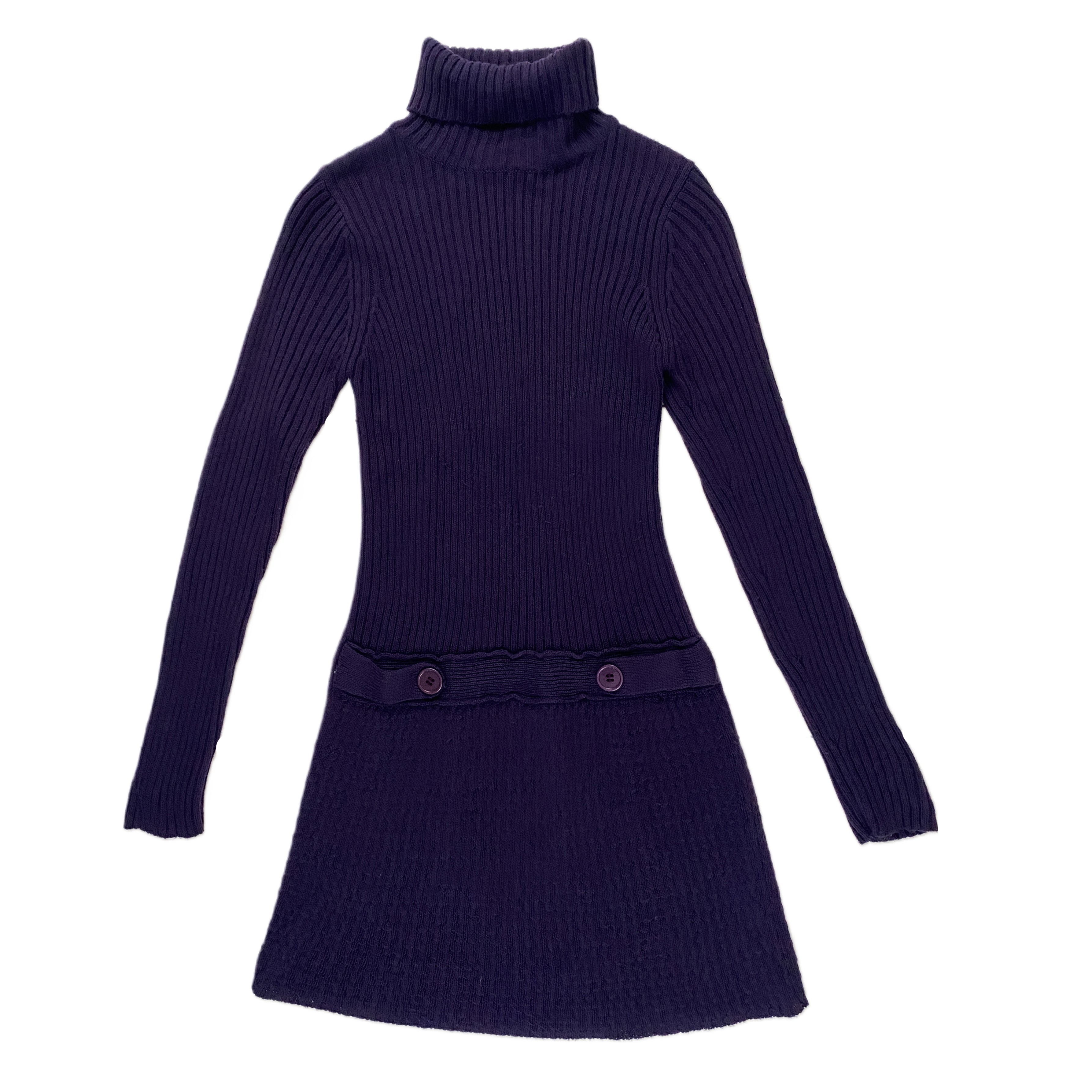 Grape Purple Mini Sweater Dress (S)