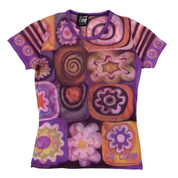Cop Copine Abstract Floral Mesh Tee  (XS/S)