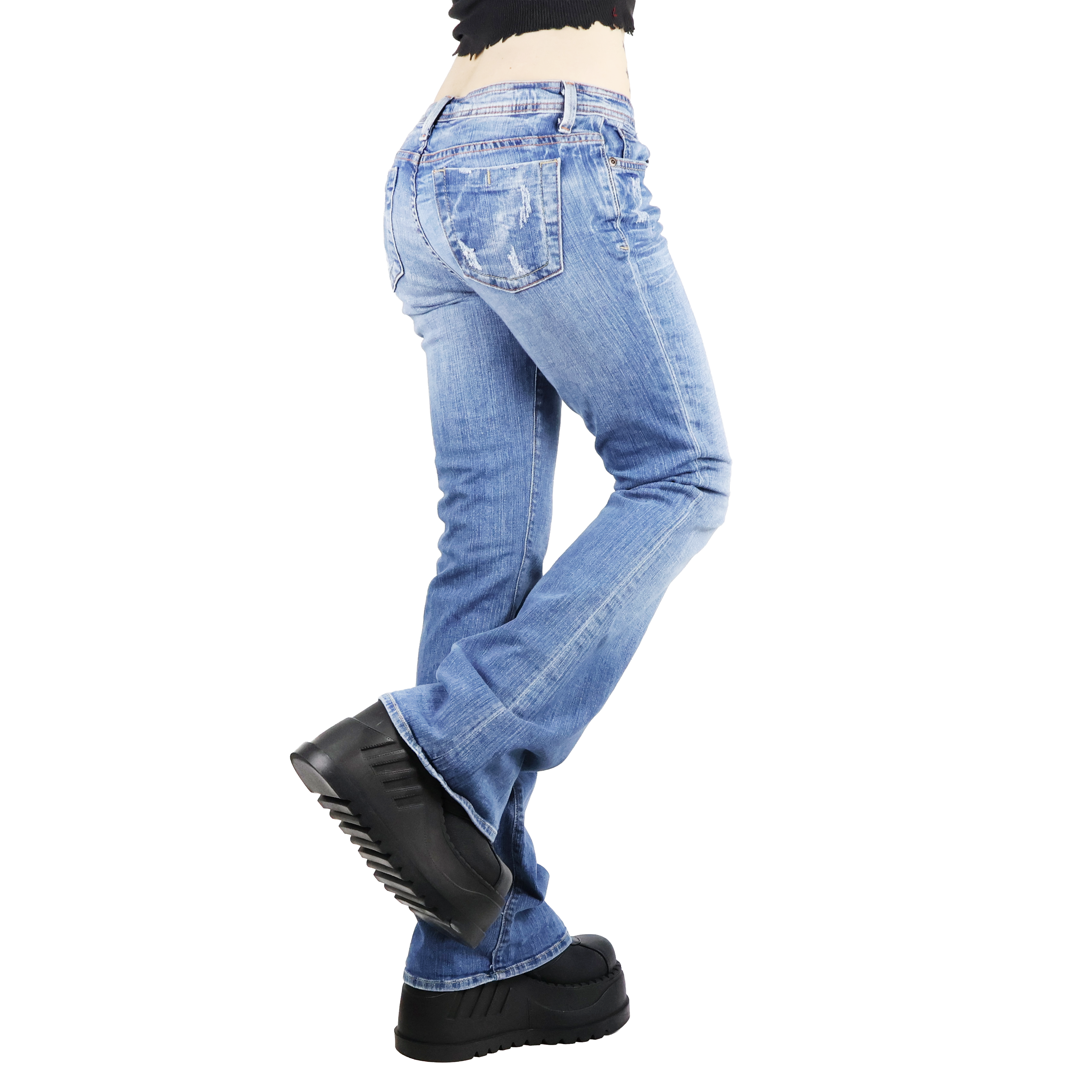 Y2K Low Rise Flare Jeans (XS/S)