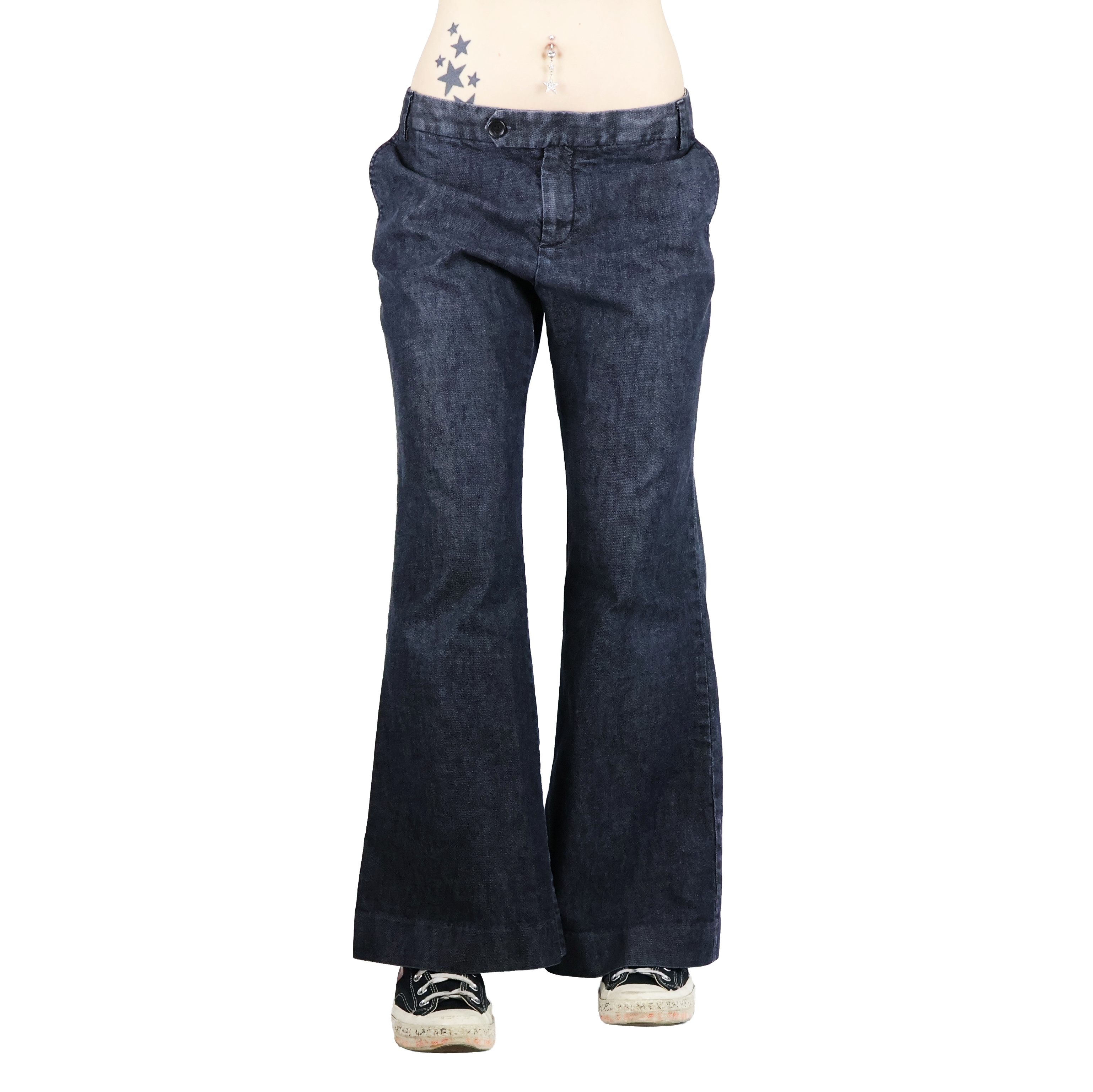 Y2K Low Rise Flare Trousers (S)